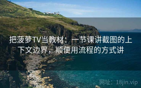 把菠萝TV当教材：一节课讲截图的上下文边界，顺便用流程的方式讲