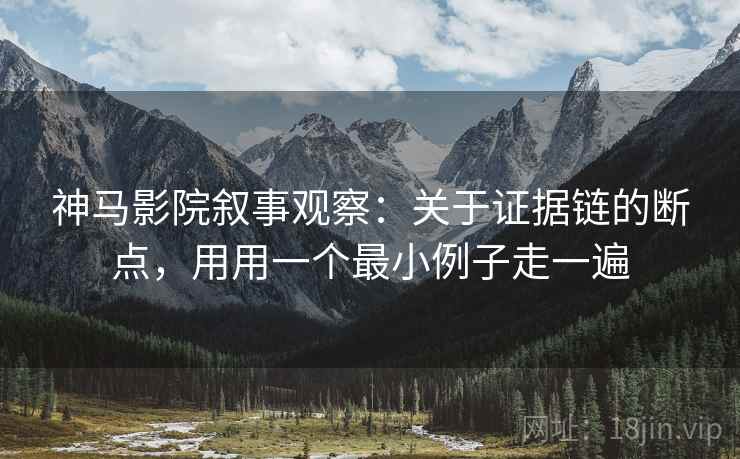 神马影院叙事观察：关于证据链的断点，用用一个最小例子走一遍