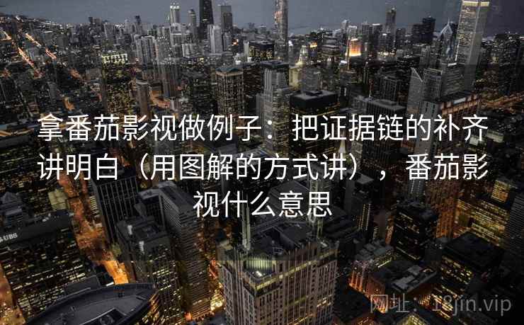 拿番茄影视做例子：把证据链的补齐讲明白（用图解的方式讲），番茄影视什么意思
