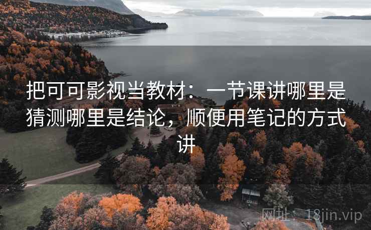 把可可影视当教材：一节课讲哪里是猜测哪里是结论，顺便用笔记的方式讲